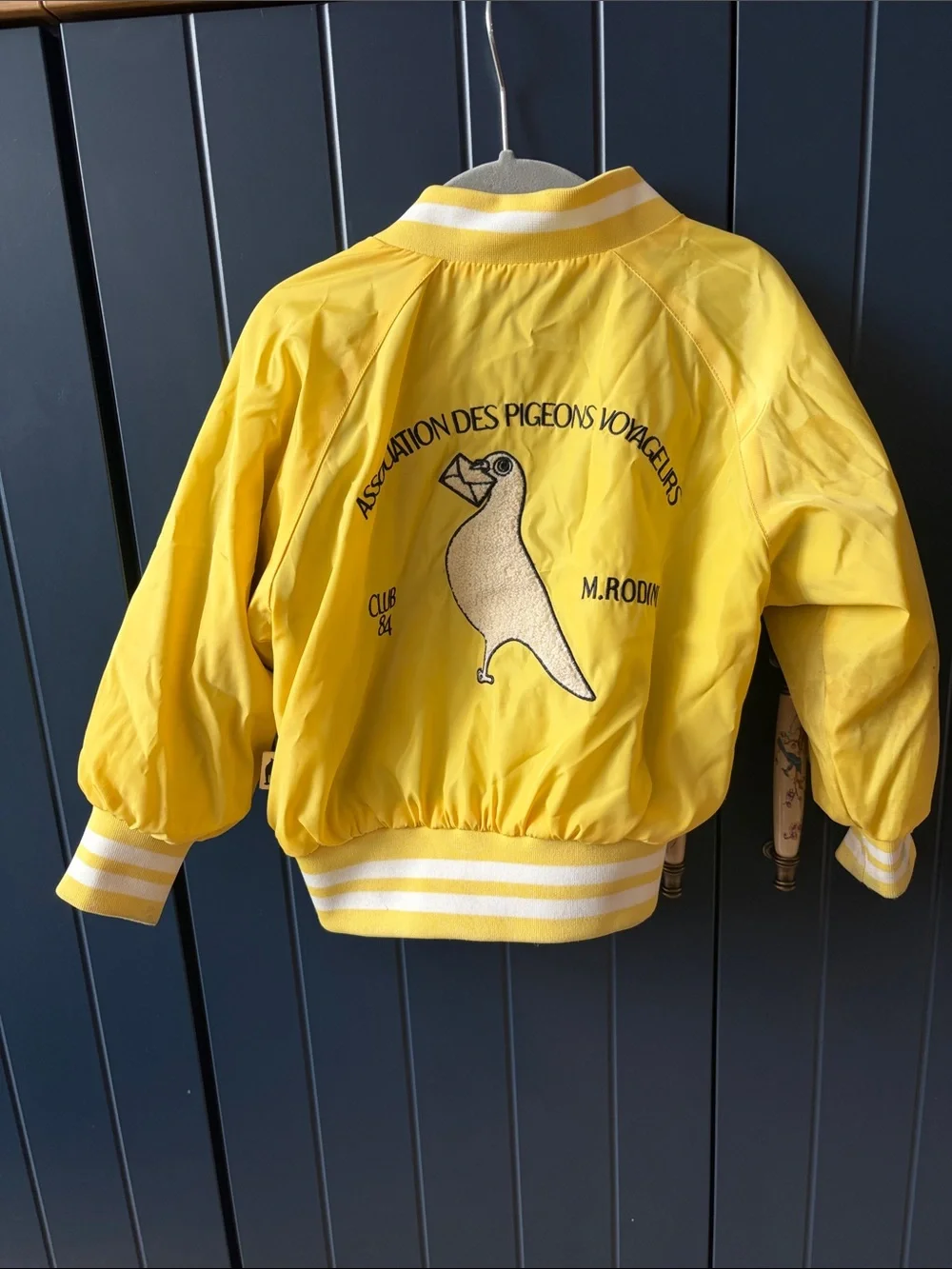 Mini Rodini Kids' Yellow Club 84 Bomber Jacket - size 1.5-3 year